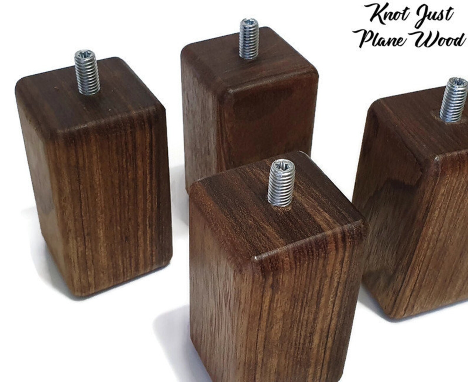 Wooden Furniture Feet / legs & Fixing Plates Set of 4 Etsy