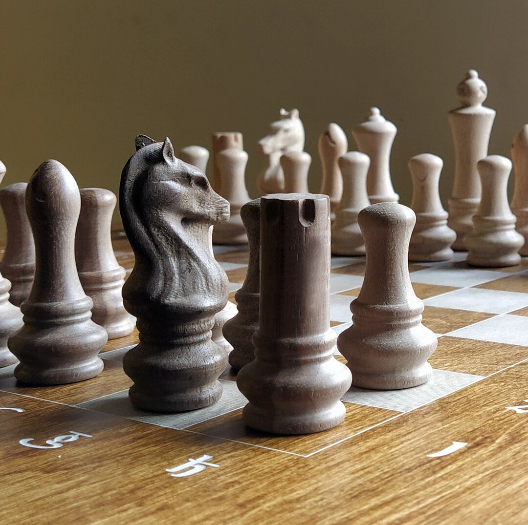 Wood Carved Chess Piece Quality Chess Piece Chess Set Etsy