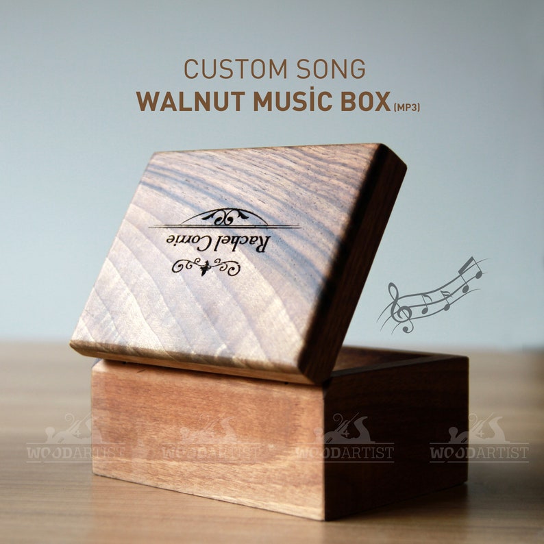 Custom Song 60 Second Music Box Your MP3 personalized Wooden Etsy