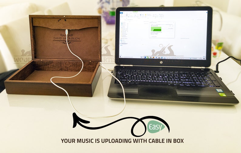 Custom Music Box With Custom Song Mp3 Personalized Electronic Etsy