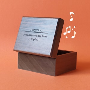 Boîte à musique de chanson personnalisée, boîte à musique mp3 en bois personnalisée, toutes vos chansons - paroles, à l'intérieur de votre photo, cadeau de fête des pères