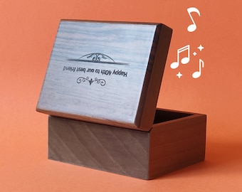 Caja de música de canción personalizada, caja de música de madera personalizada, caja de música electrónica personalizada, caja de fotos MP3 personalizada