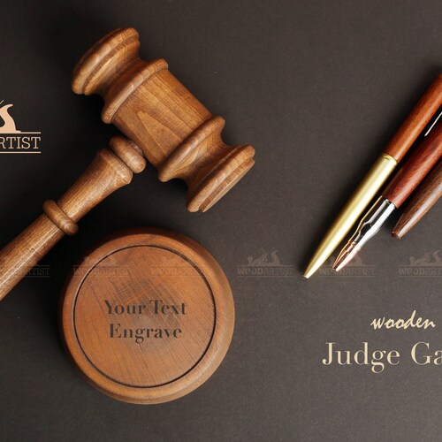 Judge's Gavel Custom Text Handmade Auction Hammer With Etsy