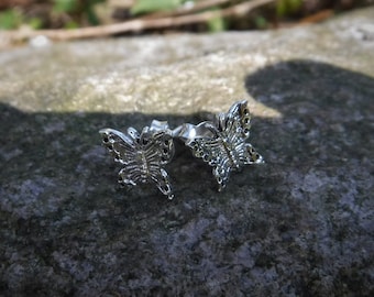 Glücks-Schmetterlinge Ohrstecker 925 Silber sehr schön gearbeitet