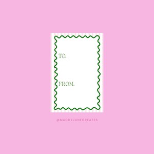Wavy To + From Gift Tag