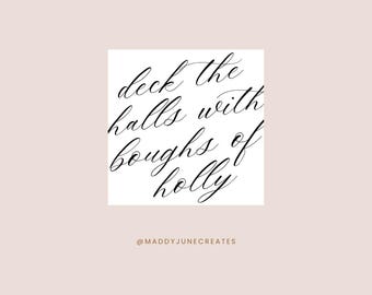 Deck The Halls kerstcadeaukaartje