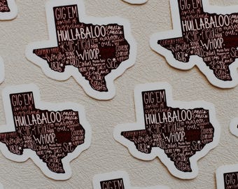 NIEUW* Texas A&M Texas-sticker