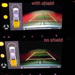 A better backup camera hood for VW ID4 improves backup camera picture at night image 4