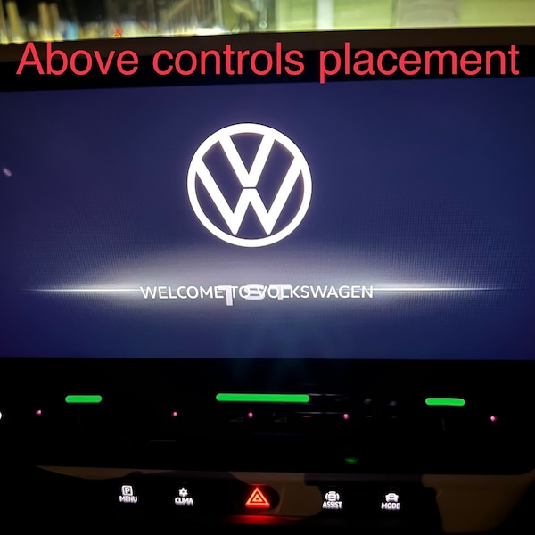 Volume and temperature control glow-in-dark stickers for Volkswagen ID.4 ID.5, gtx, Buzz, Golf MK8, 2024 Atlas glow for hours