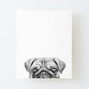 Mops Kunstdruck | Graphitstift | Digitale Mops Kunst | Mops Poster | Mops | Druckbare Mops Kunst | Digitaler Download | Bleistift | Skizze | Abbildung