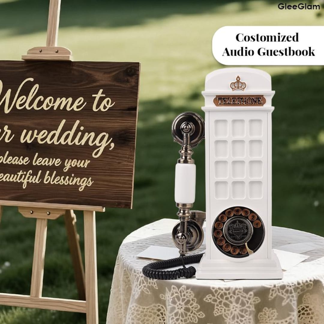 Audio Guestbook Phone Booth: Wedding Phone, Vintage Message Recorder ...