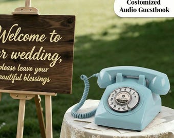 Audio Guestbook Phone: Wedding, Birthday, Baby Shower, Anniversary, Party（Available in six colors）