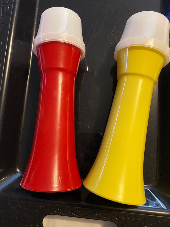 Tupperware Ketchup and Mustard Dispenser Set Etsy