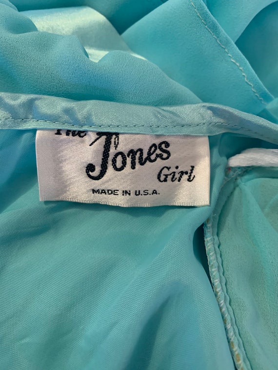 Vintage Aqua 1980s The Jones Girl Peplum Dress - image 7