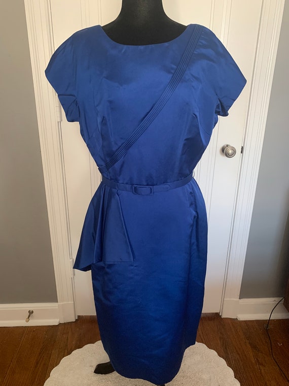 Brown Dress Original Blue Asymmetrical Dress - image 8