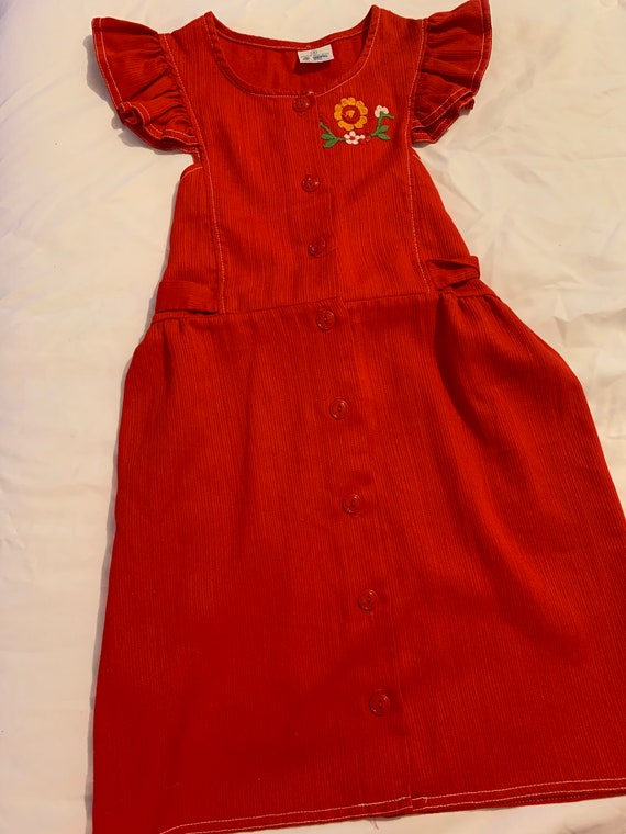 Sears Growing Girl Red Dress - image 2