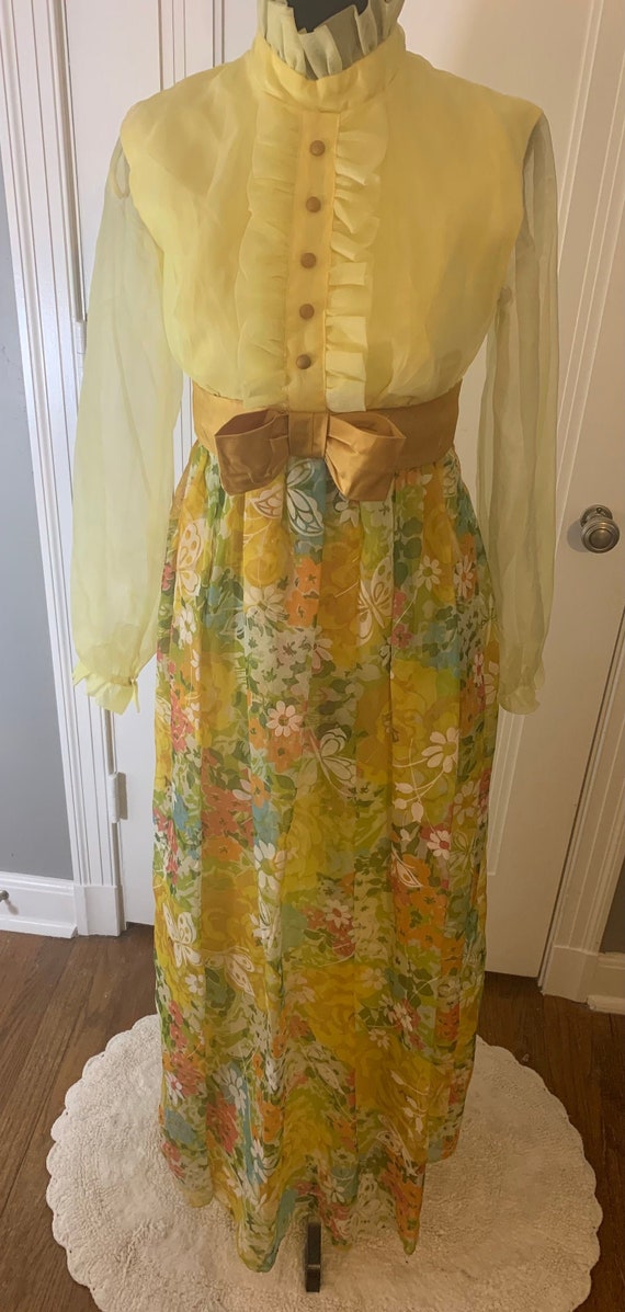Vintage butterfly maxi dress Gem