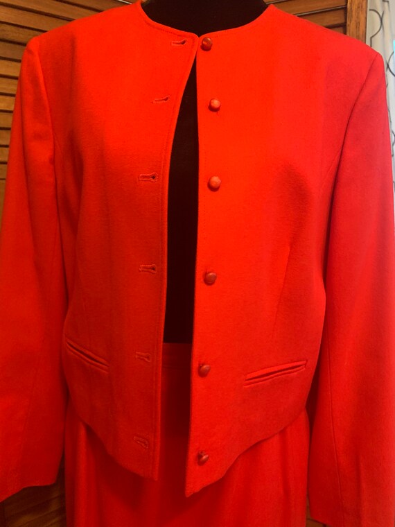 Pendleton Red Vintage Wool Skirt Suit - image 2