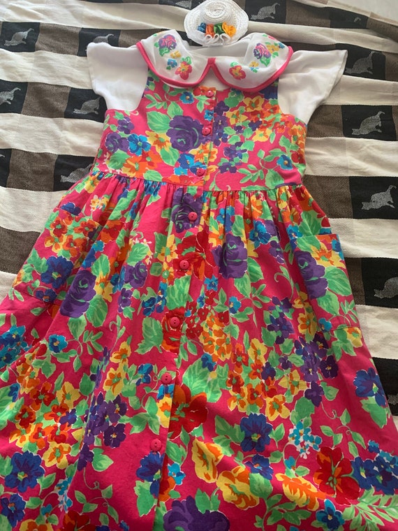 Hartstrings Vintage Girls Floral Dress