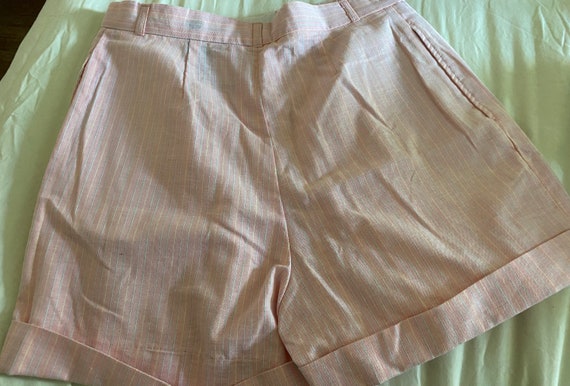 Hunt Club 1990s Pink Pinstripe Shorts - image 2