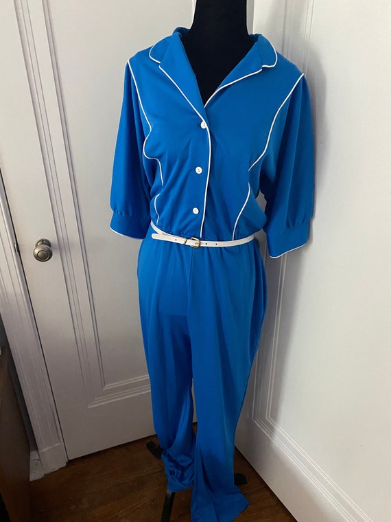 JCPENNEY Blue Jumpsuit with Belt