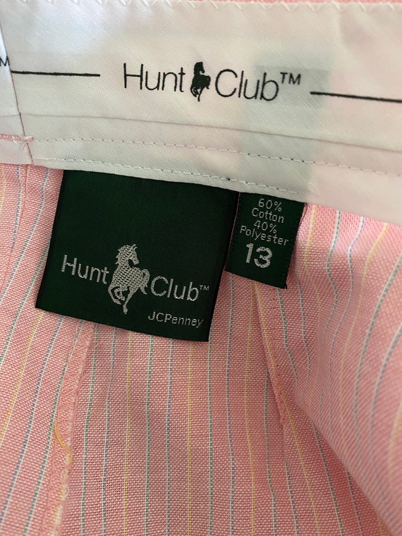 Hunt Club 1990s Pink Pinstripe Shorts - image 4