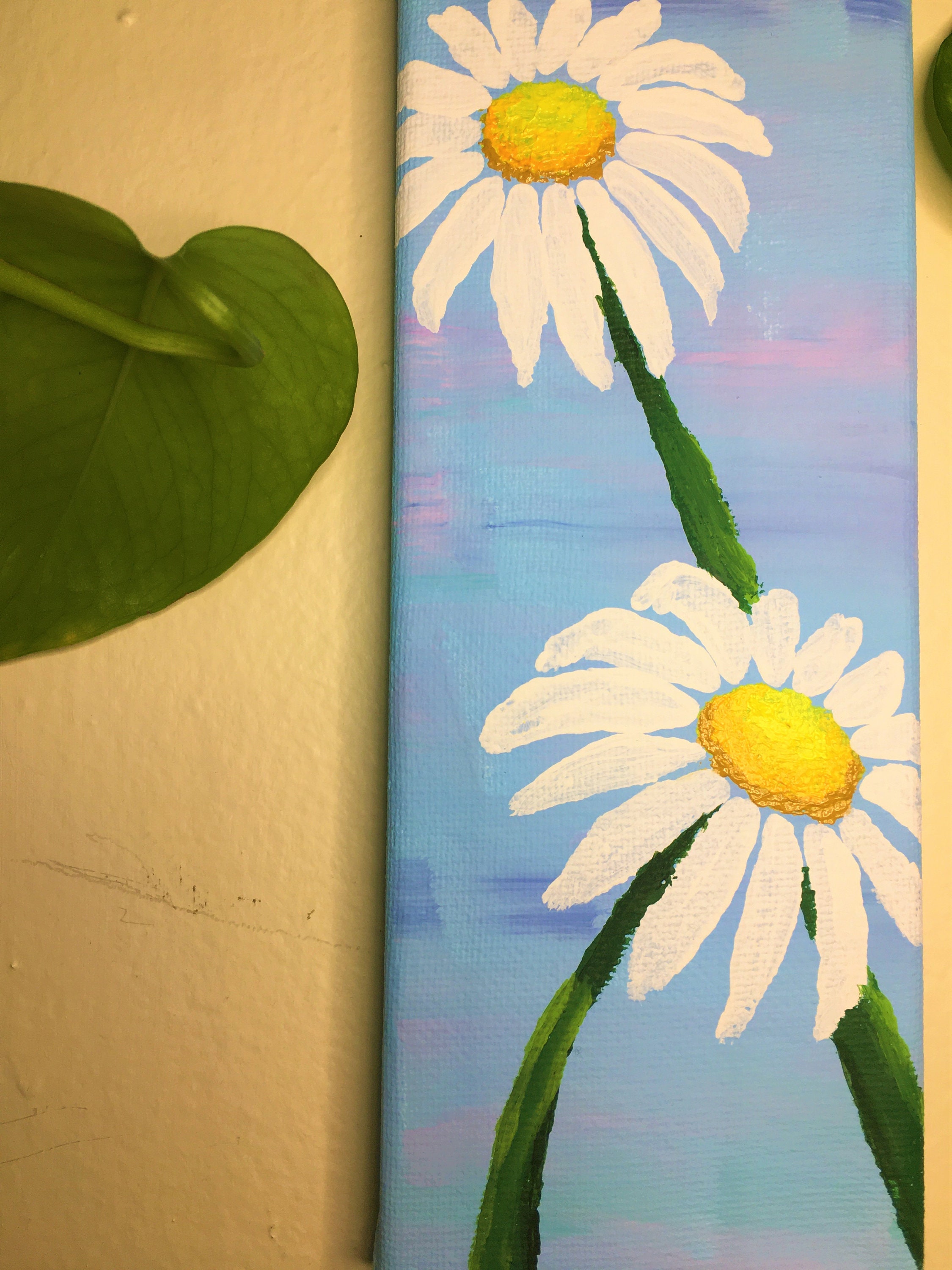 Simple Daisy Painting, Daisy Decor, Minimalist Daisy ... Simple Daisy Painting, Daisy Decor, Minimalist Daisy ...