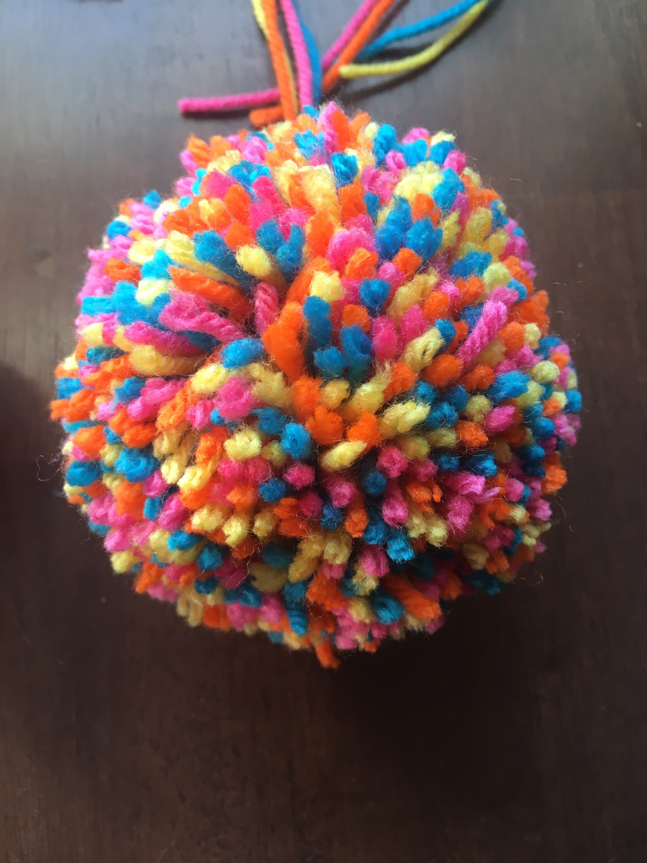 Yarn pom rainbow pom pom pom poms for hats yarn pom pom Etsy