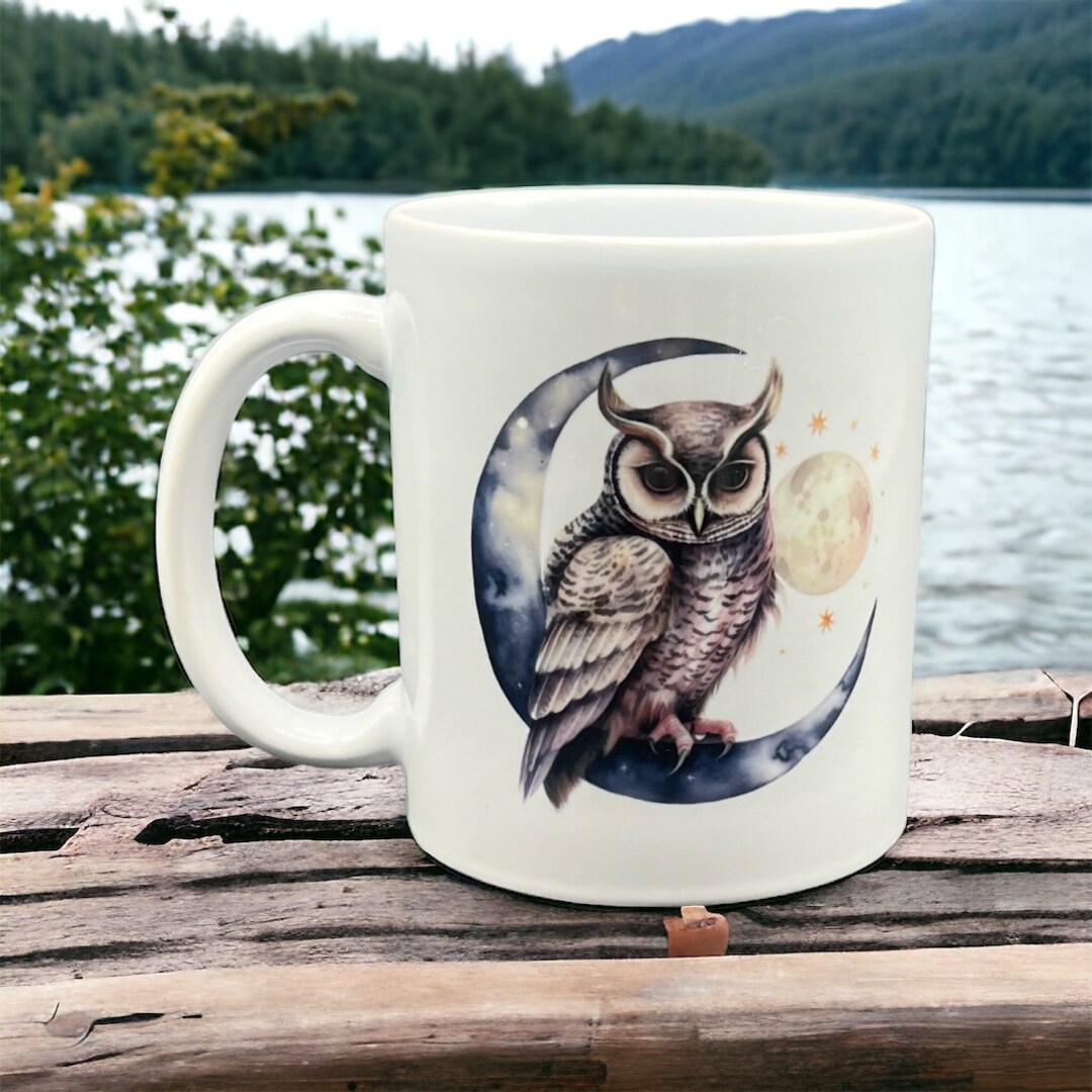 Picture of Whispering Moonlight Owl Coffee Mug, Creative Gift, Creative Mug ...