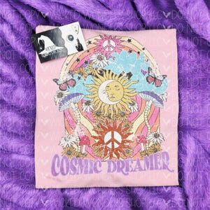 Cosmic Dreamer T-Shirt, Celestial Graphic Tee, Moon & Stars Boho Shirt, Spiritual Aesthetic Top, Witchy Space Lover Gift