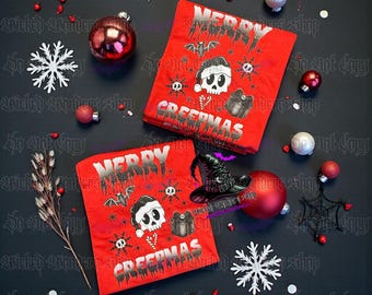 Spooky Christmas Shirts, Merry Creepmas, Ghost Christmas Shirt, Goth Holiday Tee, Exclusive
