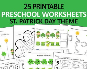St. Patrick's Day Preschool Worksheets Printable - St. Patrick's Preschool Activities, preschool St. Patrick's, worksheet St. Patrick's Day