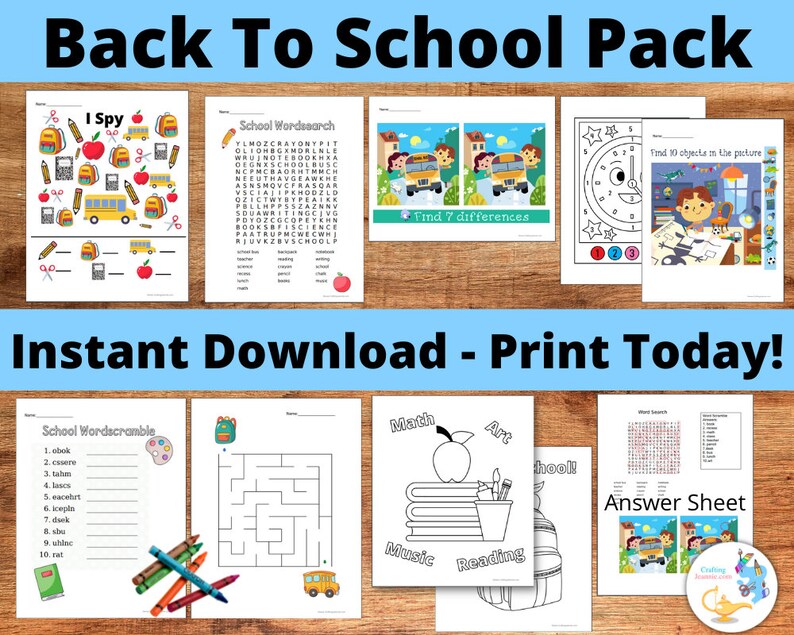 Back to School Activities, Back to School Printable, Coloring Page