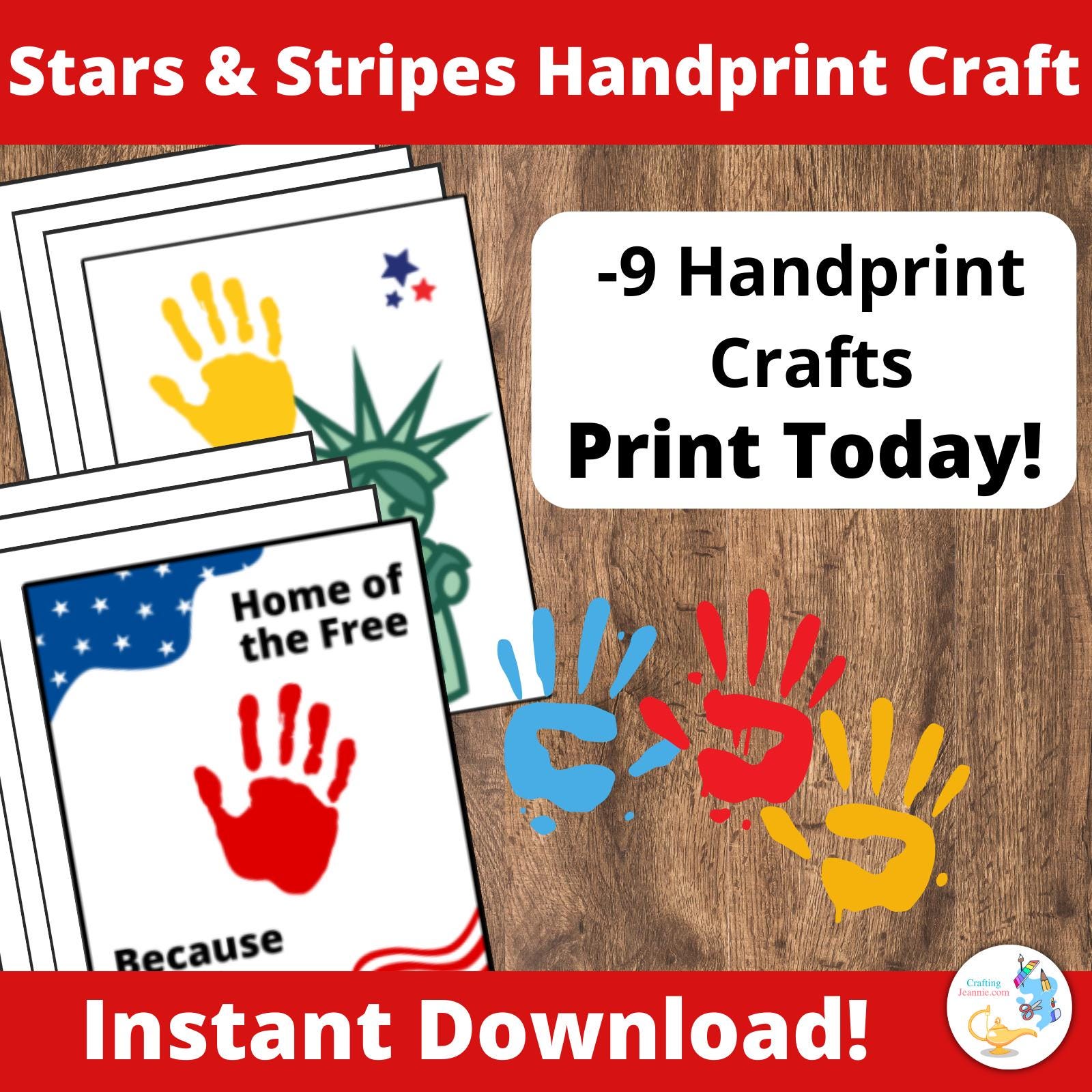 17 Spectacular Stars Crafts for Kids To Make Together 12 Printable Stars & Stripes Handprint Craft for Preschoolers,…
