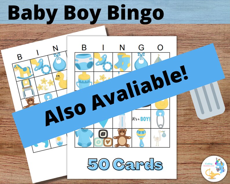 Baby Bingo Karten: Druckbares Bingo-Set, 50 Karten, Party-Idee, Baby-Dusche-Spiel, Baby-Sprenkel-Aktivität, geschlechtsneutrales Baby-Dusche-Bingo Bild 2