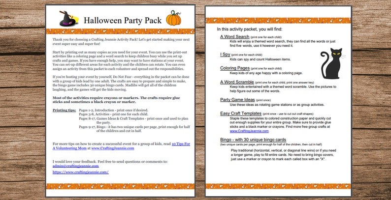Halloween Party Pack, Halloween Games, Halloween Printables, Coloring Page, Halloween Bingo, Wordsearch, Halloween Crafts, I Spy, DIGITAL image 3