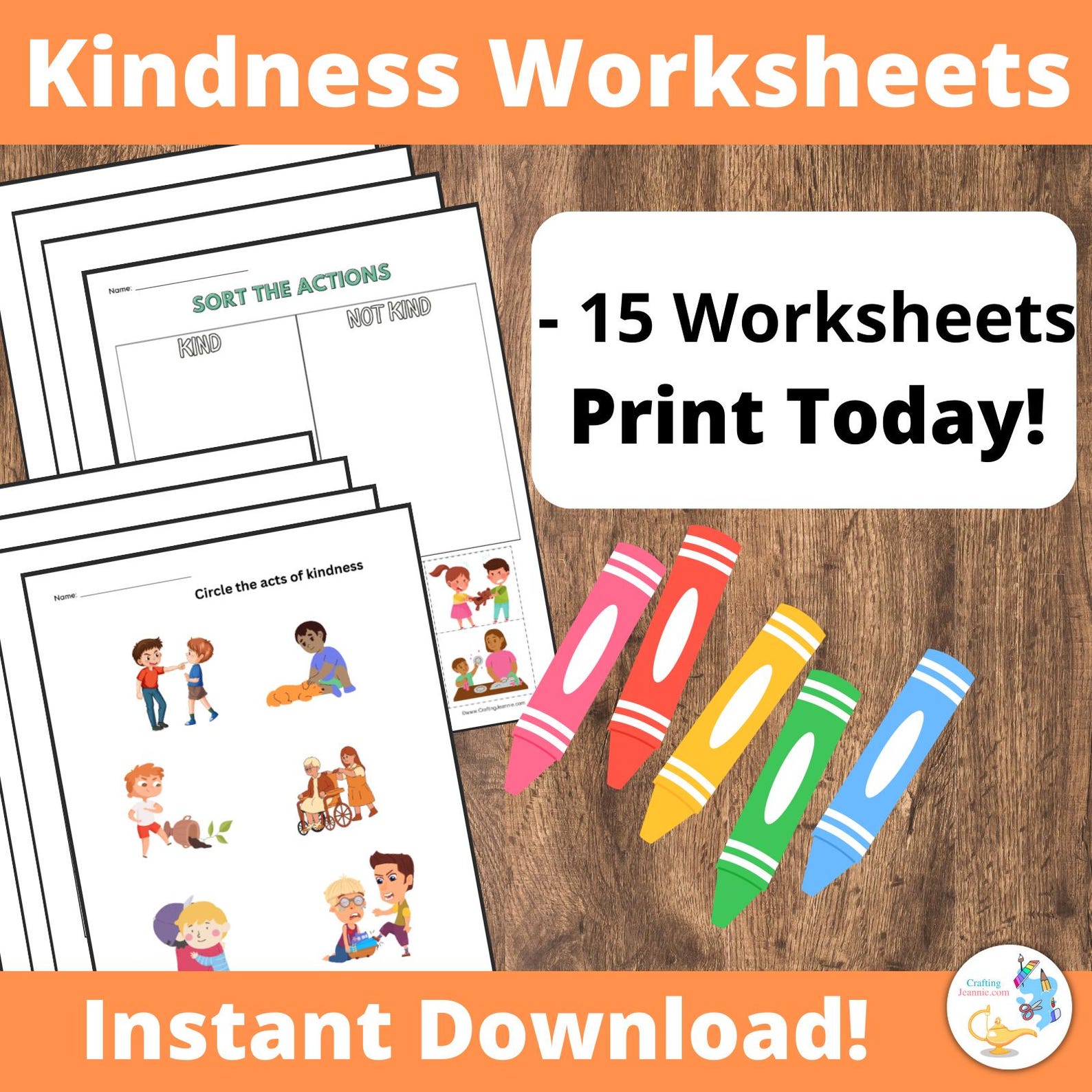 Printable Kindness Worksheets for Preschoolers, Kindergarteners and ...