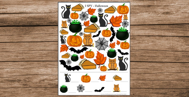 Halloween Party Pack, Halloween Games, Halloween Printables, Coloring Page, Halloween Bingo, Wordsearch, Halloween Crafts, I Spy, DIGITAL image 5