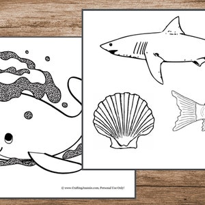 Ocean Activity Pack Party Games, Ocean Printables, Ocean Coloring Page, Ocean Bingo, Wordsearch, Ocean Crafts, I Spy, Worksheets DIGITAL image 6