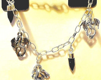 Bracelet with dragons and daggers
