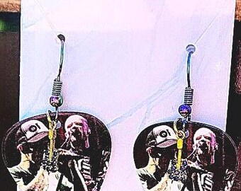 Guitar pic concert earings