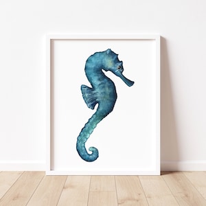 Seahorse Print, Sea Creature Art Print, Ocean Wall Art, Coastal Wall Art, Tropical Wall Art, Beach House Decor
