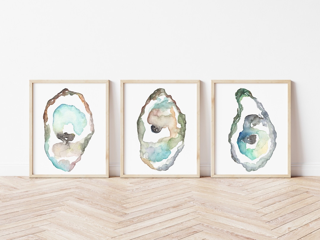 Oyster Painting Oyster Art Oyster Wall Art Oyster Prints Etsy