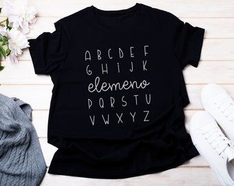 Alphabet T-Shirt | Geschenke für Lehrer | Unisex T-Shirts