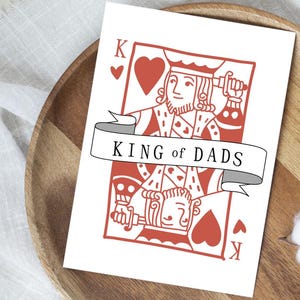 Cartão de Dia dos Pais – Design da Carta de Baralho Real Rei de Copas - Download Digital do Cartão