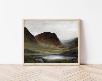 Glencoe Scotland Oil Painting - Majestic Mountain landscape - Scottish Highland Art