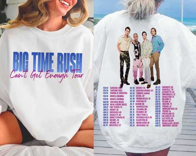 Discover Big Time Rush Band Can't Get Enough Tour Shirt, Pop Music 2023 Tour Merch