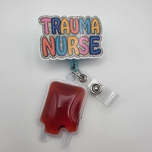 Bobine d'insigne de poche de sang pour infirmière en traumatologie