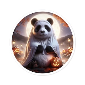 Adorable Halloween Panda Stickers, Cute Halloween Decor, Laptop Stickers, Trick or Treat Gifts, Fall Decor, Spooky Season Fun