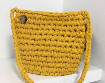 Hand gehäkelte Sling Tasche - Geldbörse - Boho Tasche - Einkaufstasche